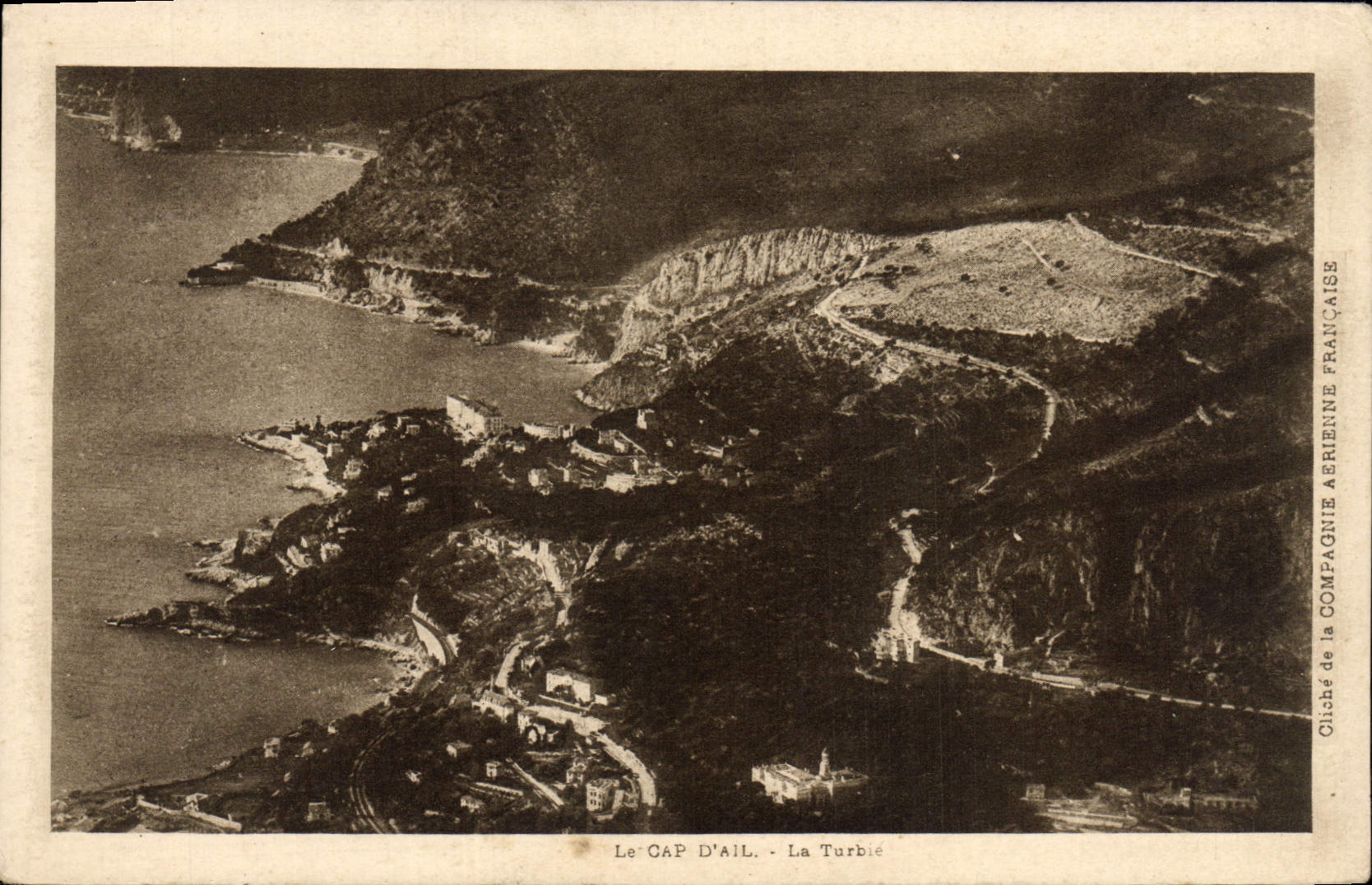 POSTAL de la VENDIMIA el cabo del afligido La Turbie