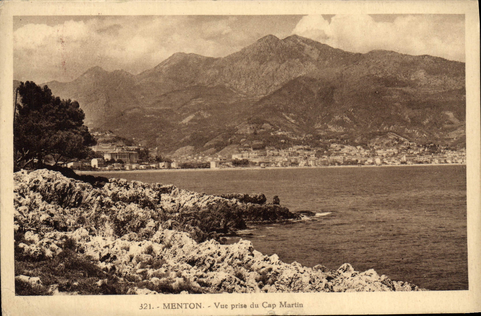 CPA Menton Vue Prise du Cap Martin