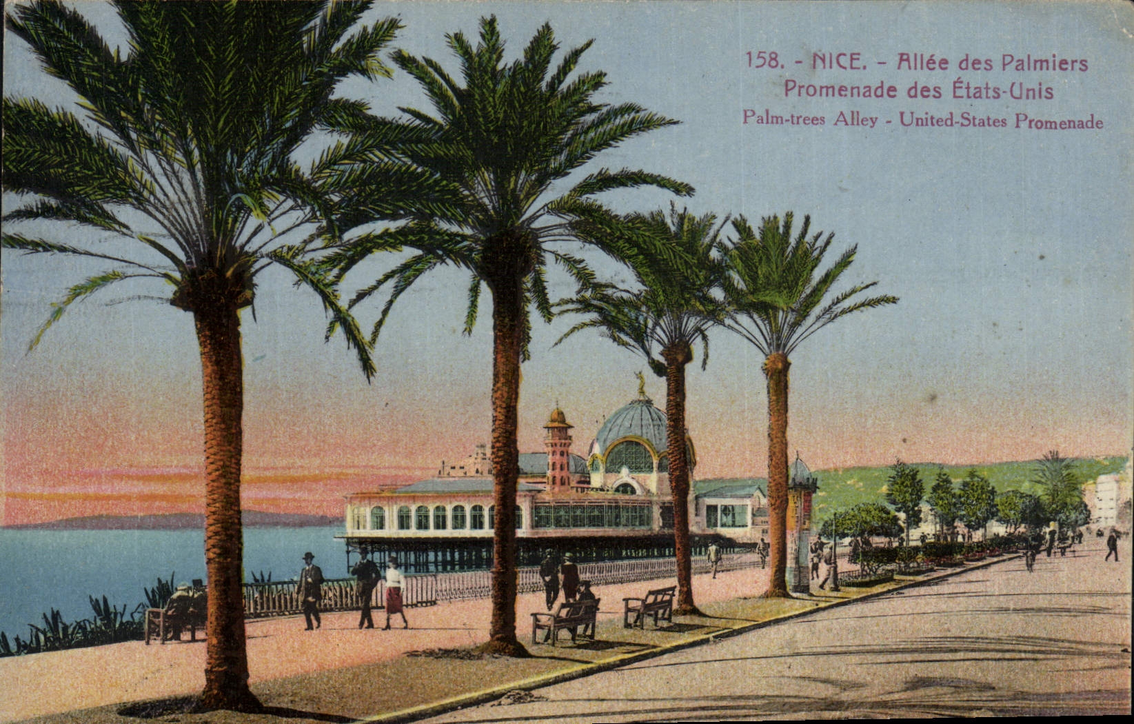 CPA Nice Allee des Palmiers Promenade des Etas Unis