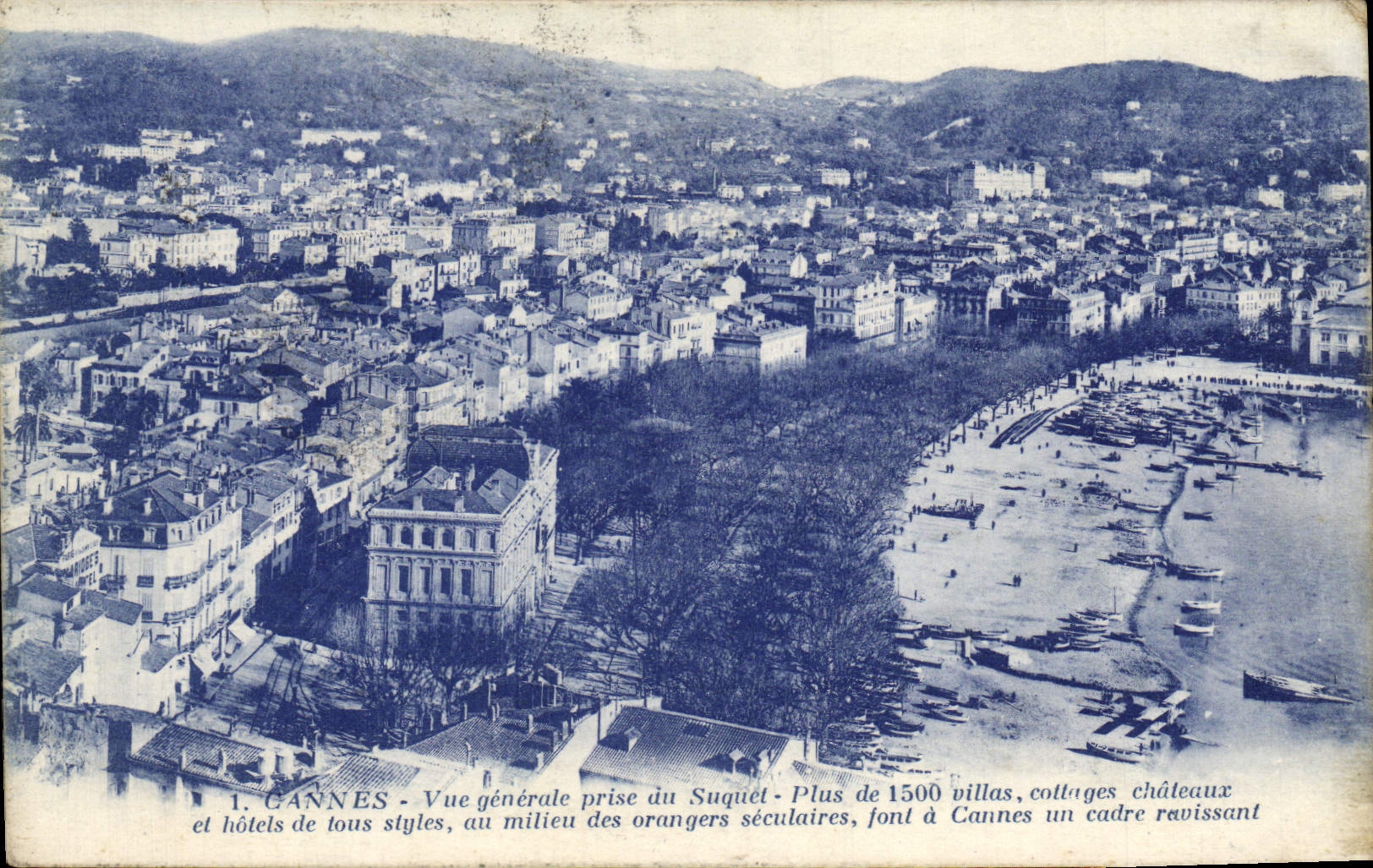 CPA Cannes Vue Generale Prise du Suquet 