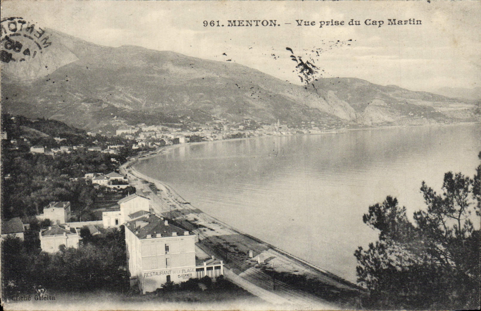 CPA Menton Vue Prise du Cap Martin