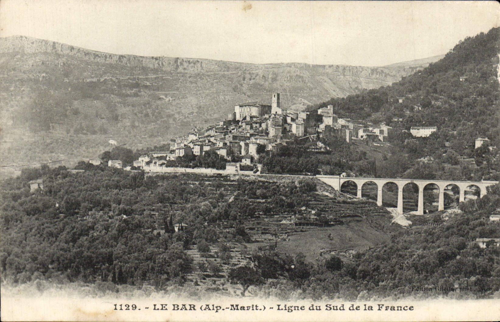 VINTAGE POSTCARD the Bar Line of the South Of France
