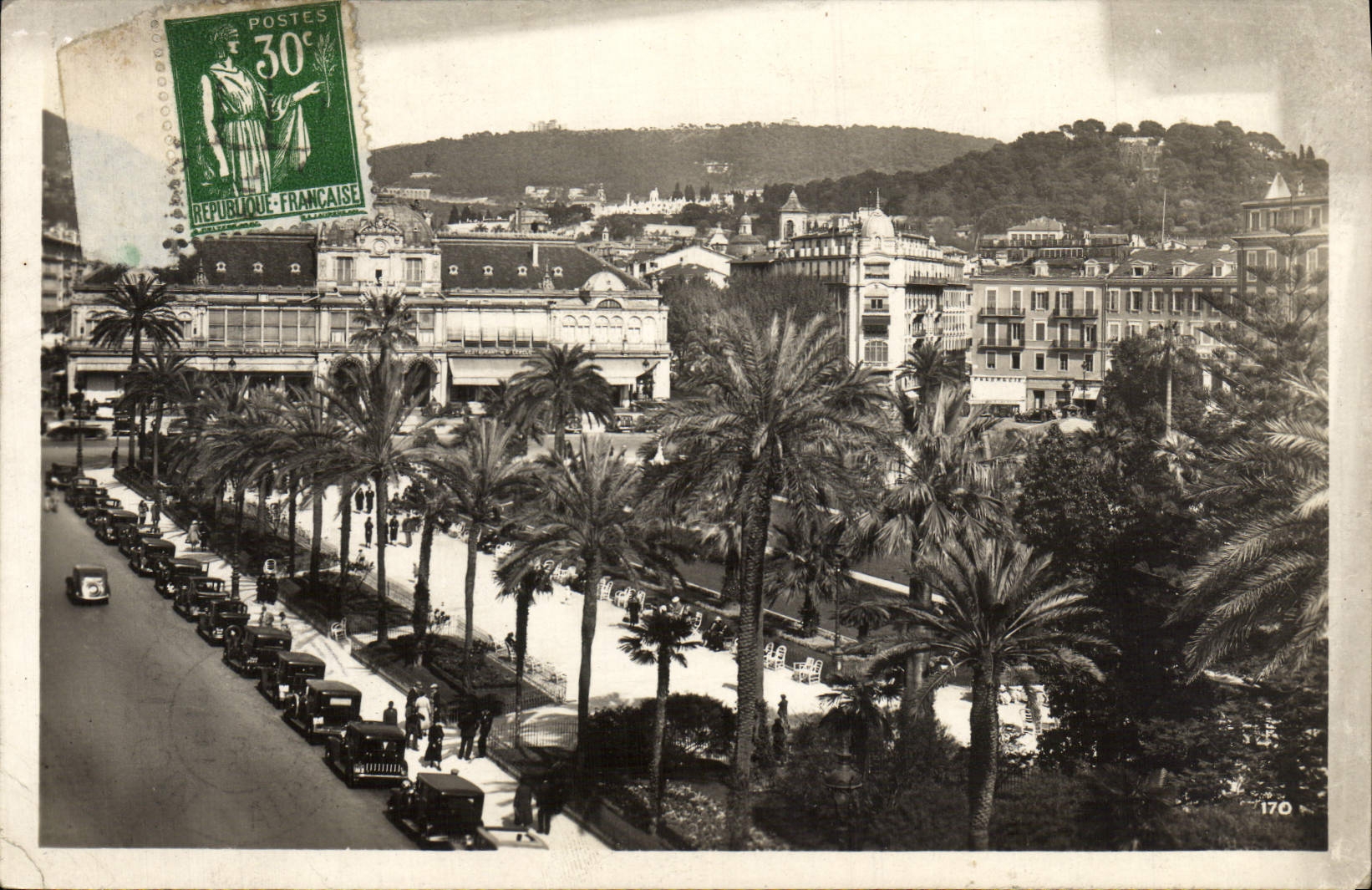VINTAGE POSTCARD Nice the casino and the gardens Albert 1st