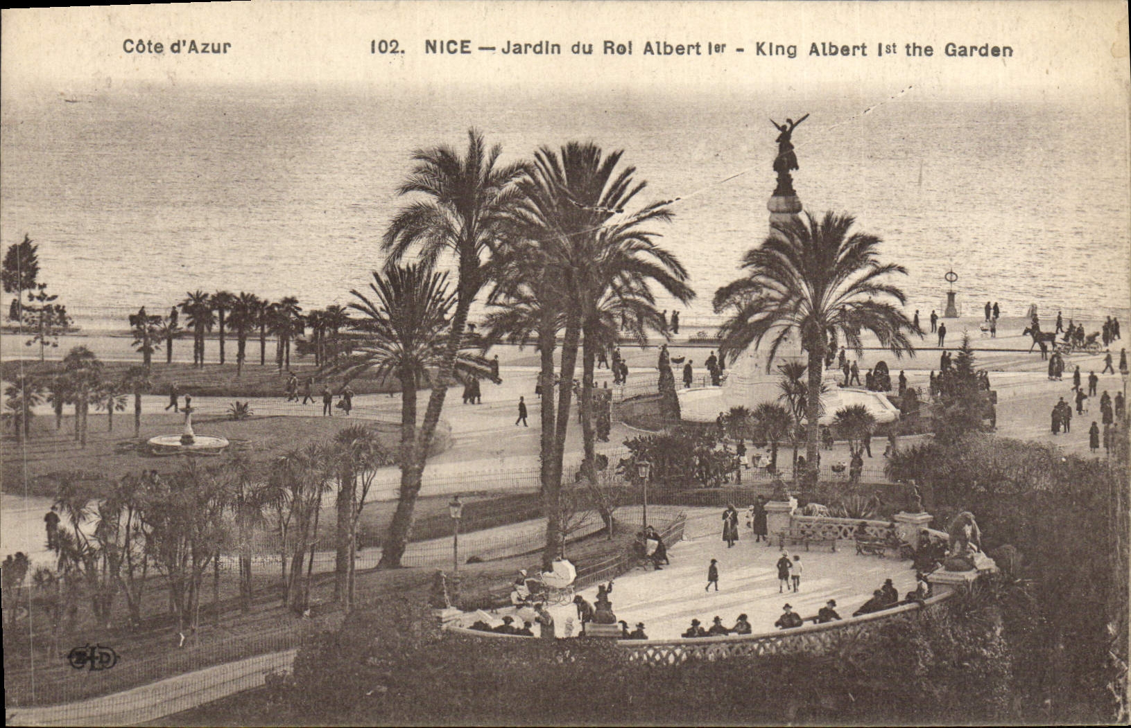 CPA Nice Jardin du Roi Albert 1er