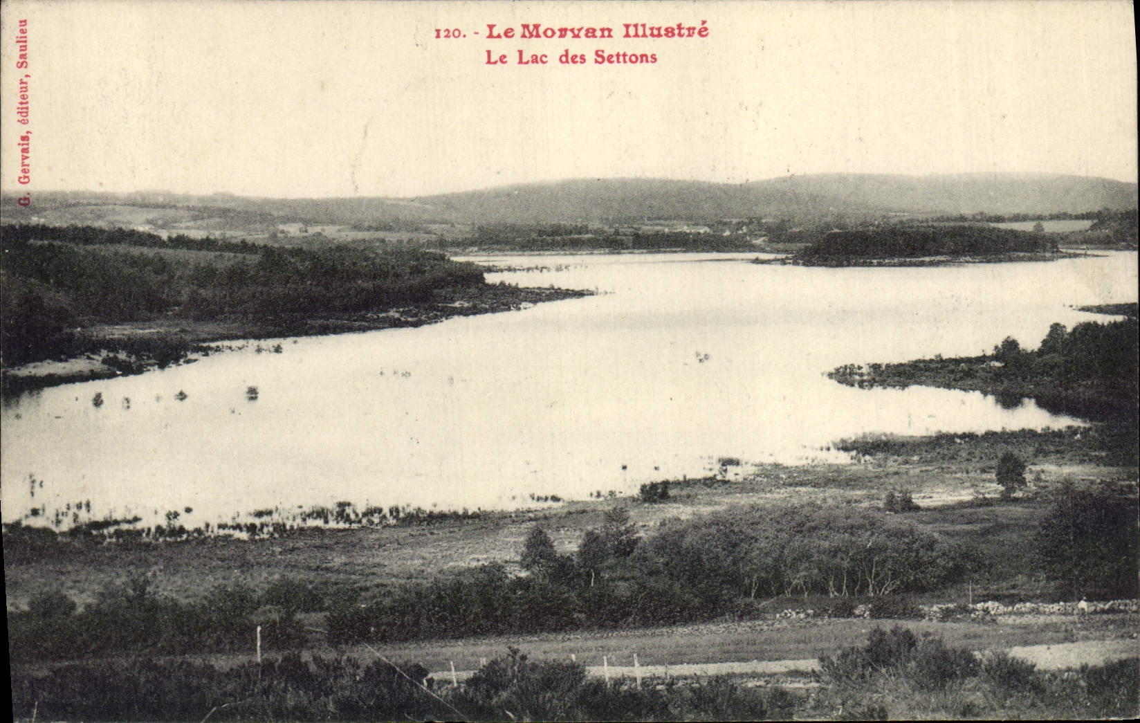 VINTAGE POSTCARD Morvan the lake of Settons