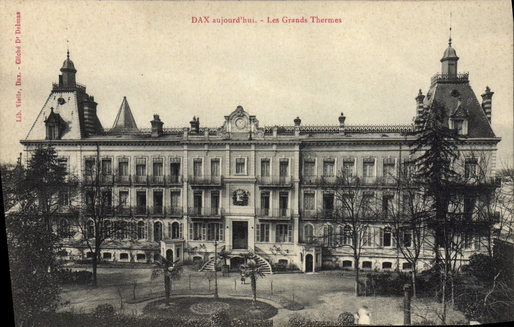 VINTAGE POSTCARD Dax Large Thermal baths