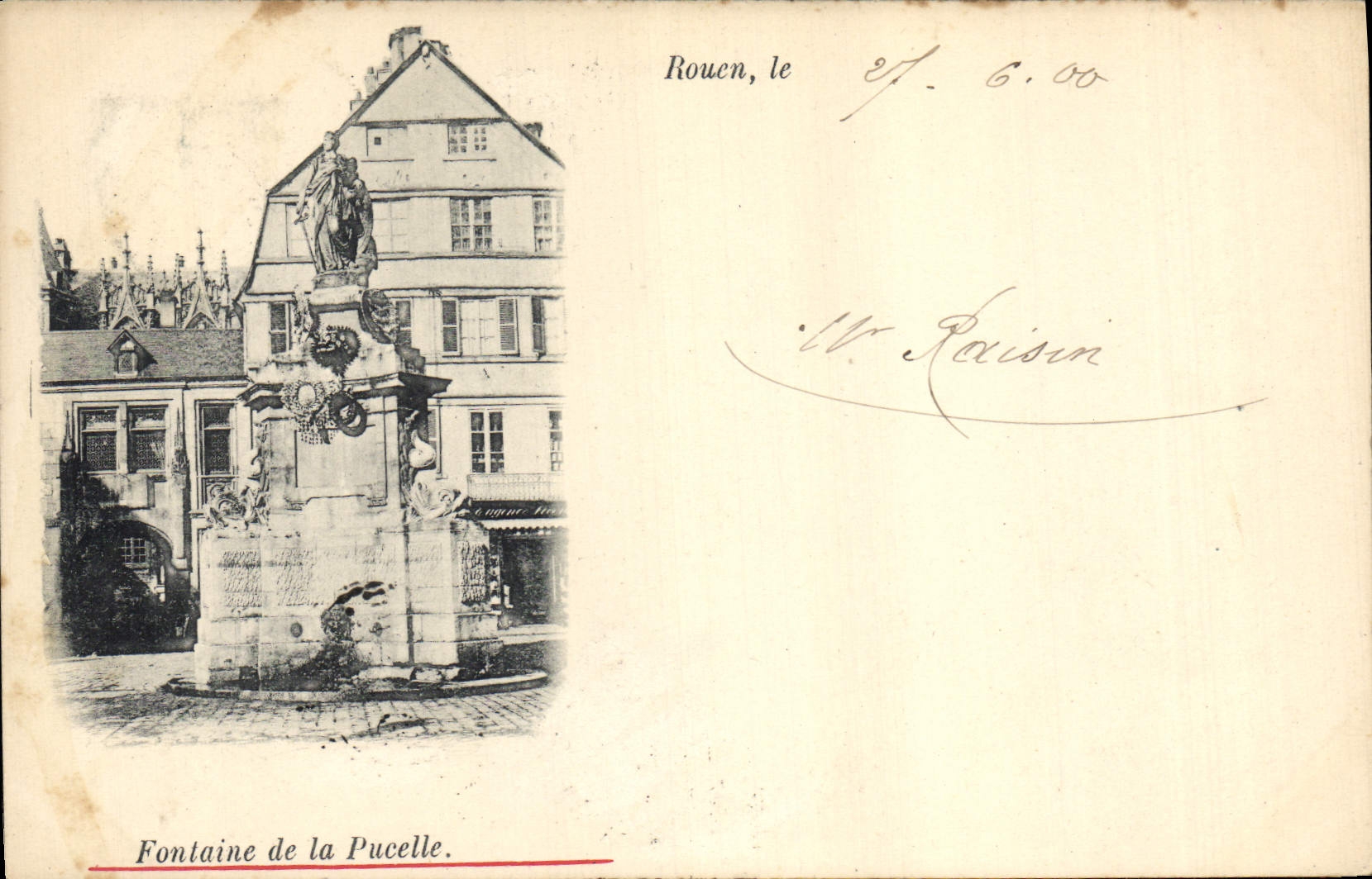 CPA Rouen Fontaine de la pucelle 