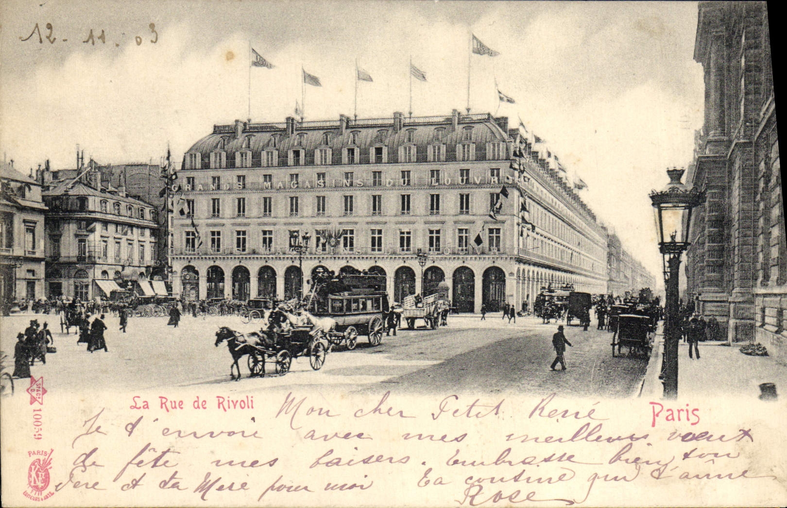 CPA Paris La Rue de Rivoli