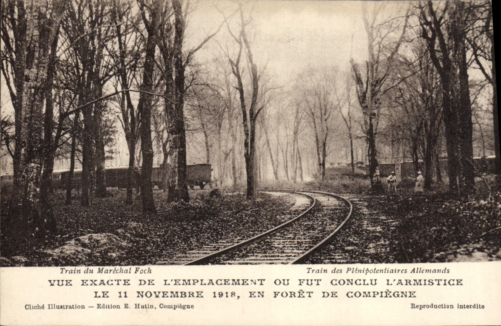 Taladro de la POSTAL de la VENDIMIA del armisticio de Compiegne Militaria