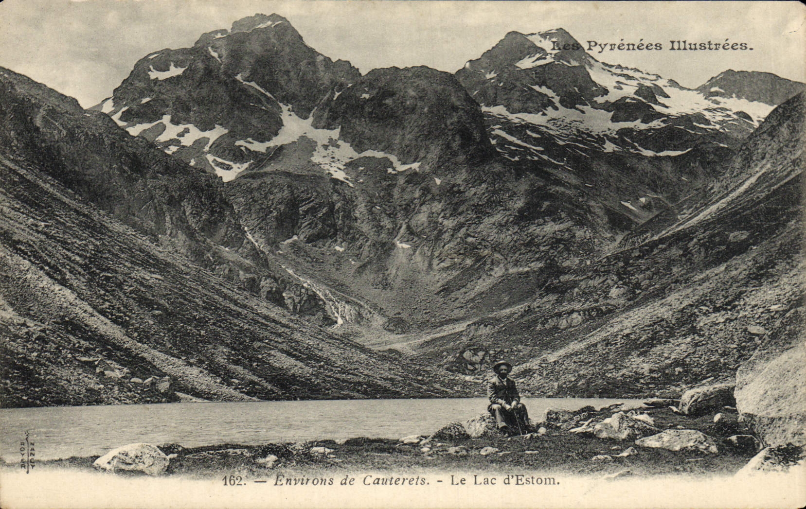 VINTAGE POSTCARD Surroundings of Cauterets the Lake Estom