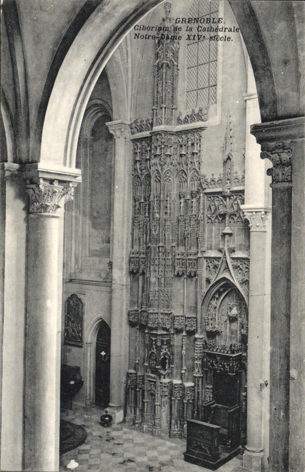 POSTAL Grenoble Ciboriam de la VENDIMIA de la catedral de Notre Dame