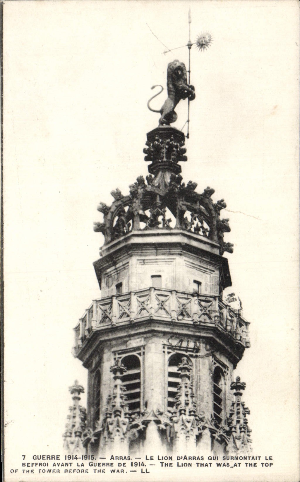 CPA Guerre Arras Le Lion D'Arras 
