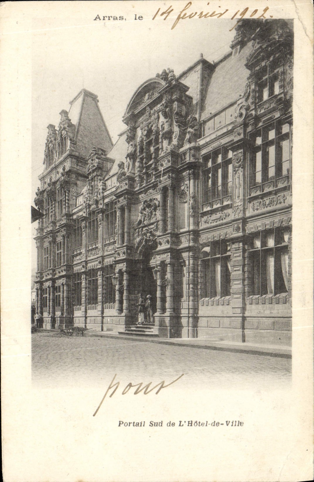 CPA Arras Portail Sud de l'hotel de ville