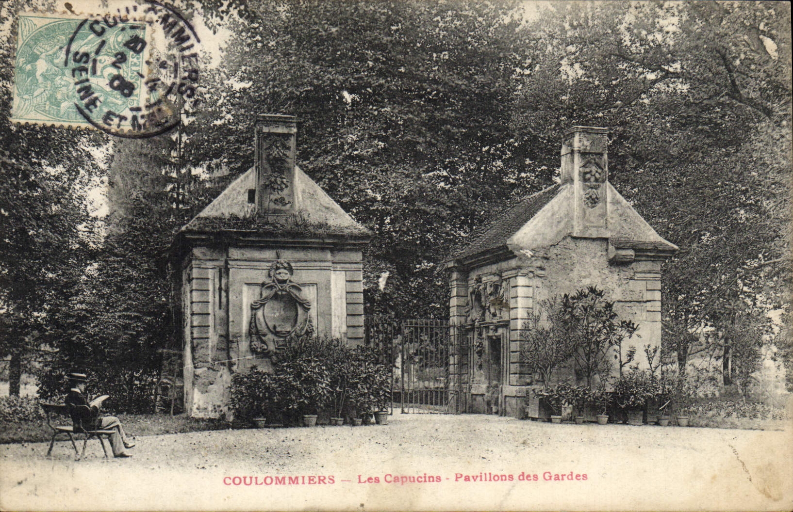 VINTAGE POSTCARD Coulommiers the Capuchins Houses of the guards