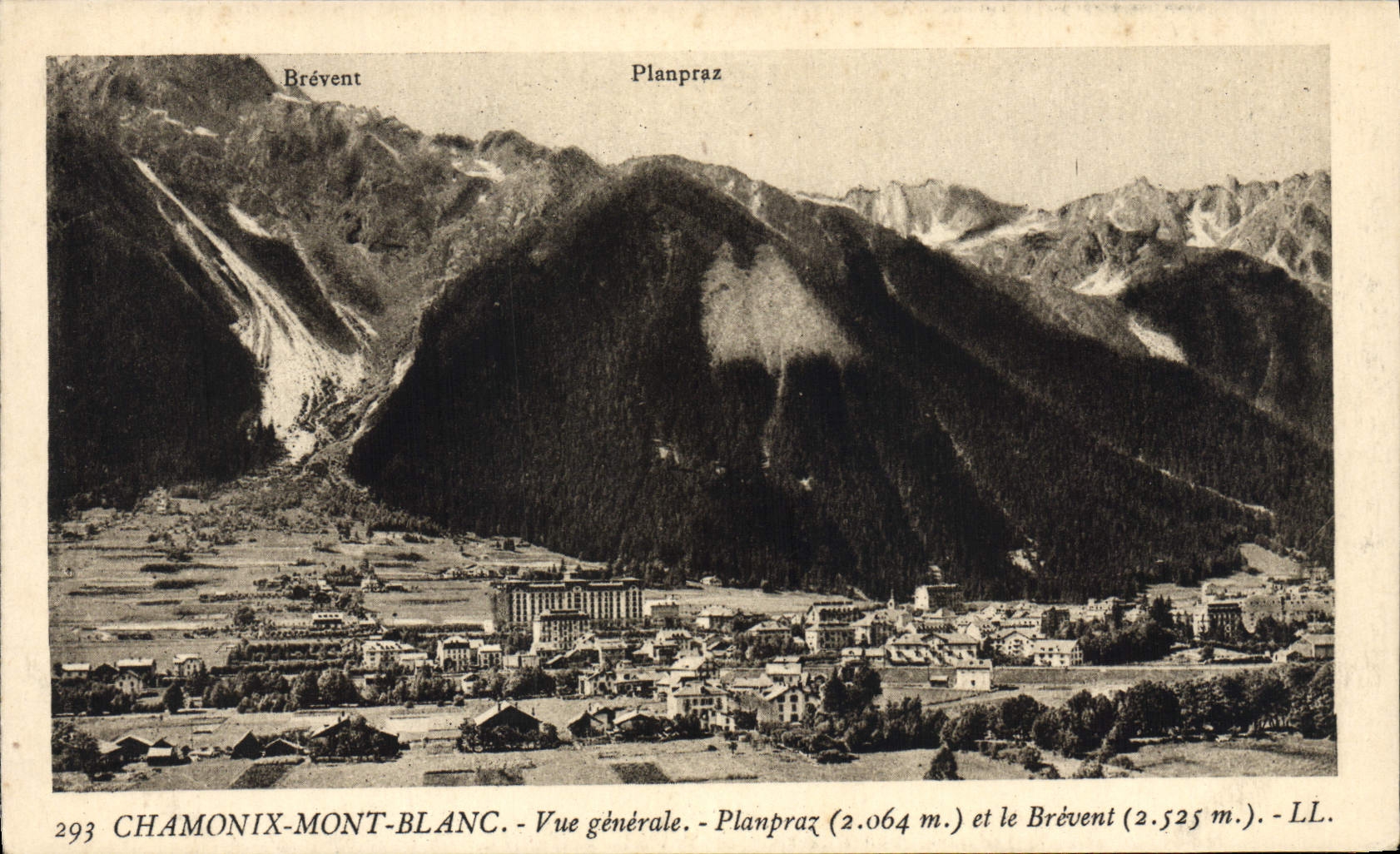 CPA Chamonix Mont Blanc Vue Generale Planpraz et le Brevent