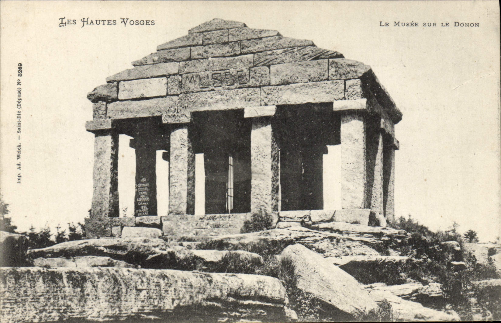 VINTAGE POSTCARD the High Vosges the Museum on Donon