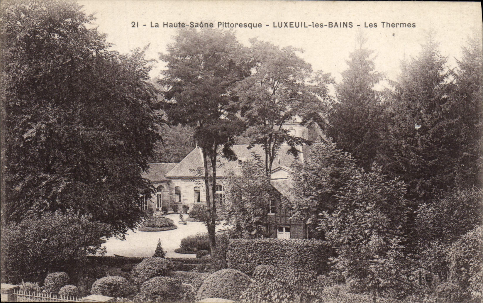VINTAGE POSTCARD the High Picturesque Saone Luxeuil Les Bains Thermal baths