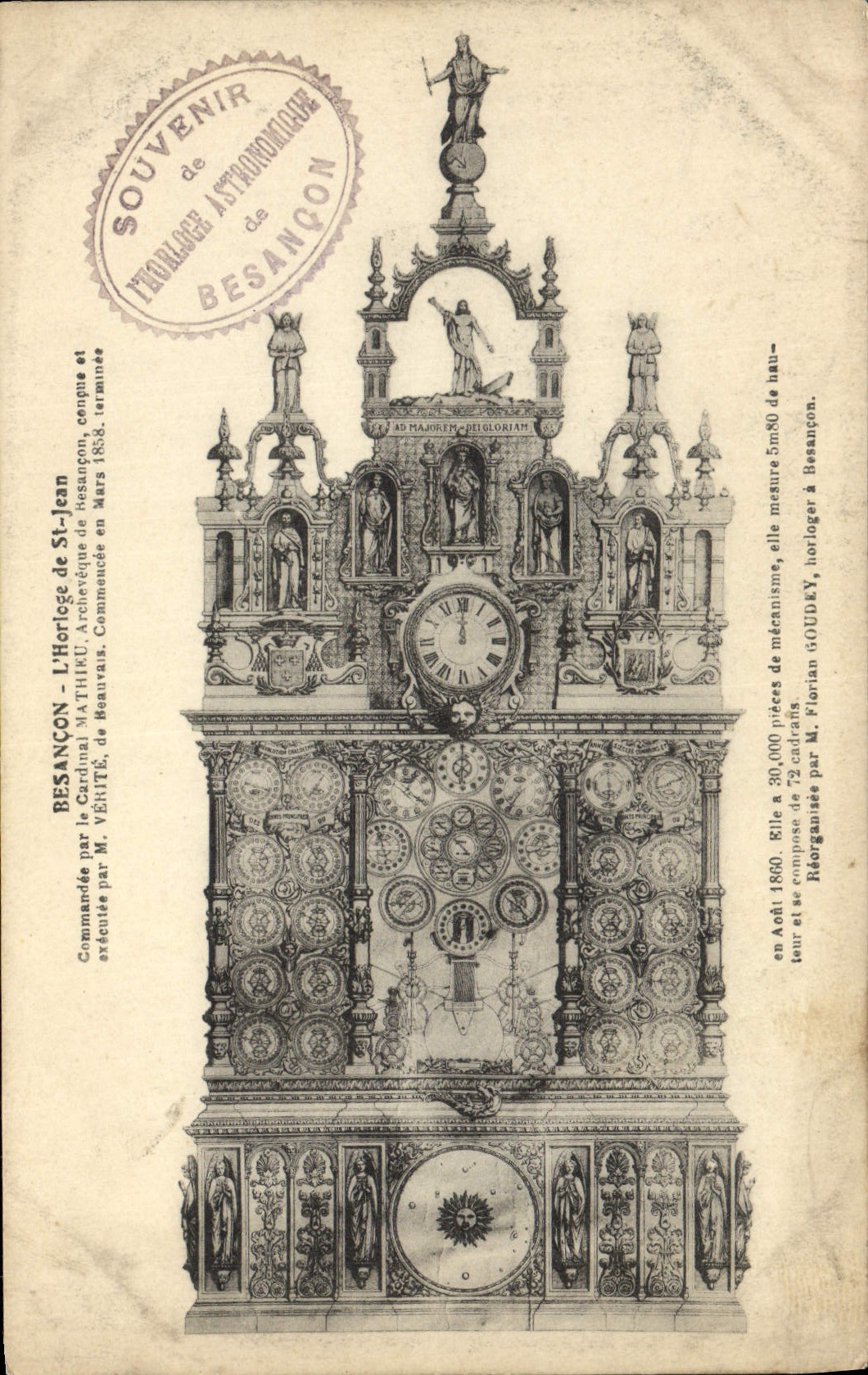 CPA Besancon L'Horloge de Saint Jean