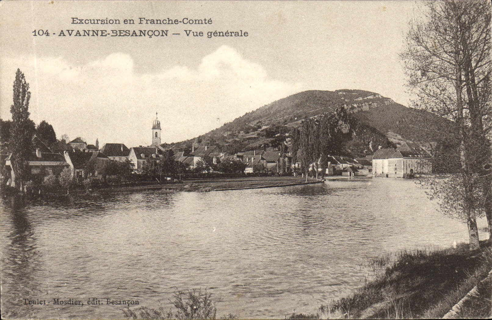 VINTAGE POSTCARD Avanne Besancon View