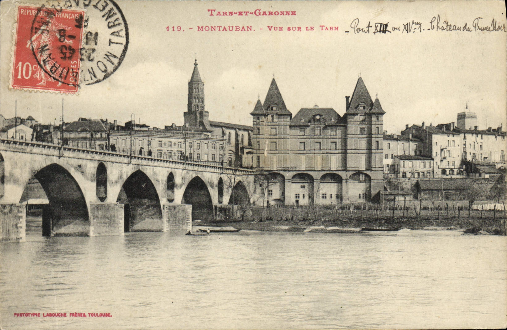VINTAGE POSTCARD Montauban Seen on the Tarn
