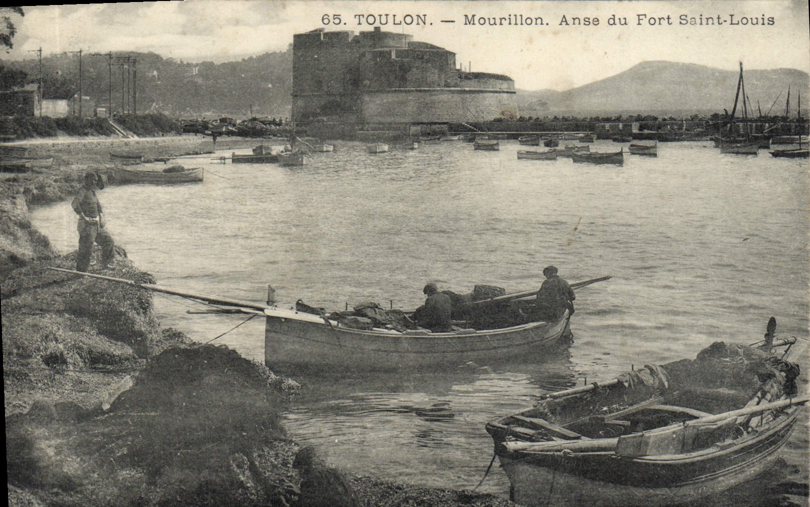 CPA Toulon Mourillon Anse du Fort Saint Louis Barques Bateaux