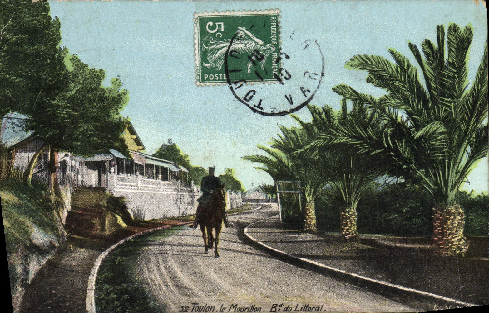CPA Toulon Le Mounillon Bd du Littoral Cheval