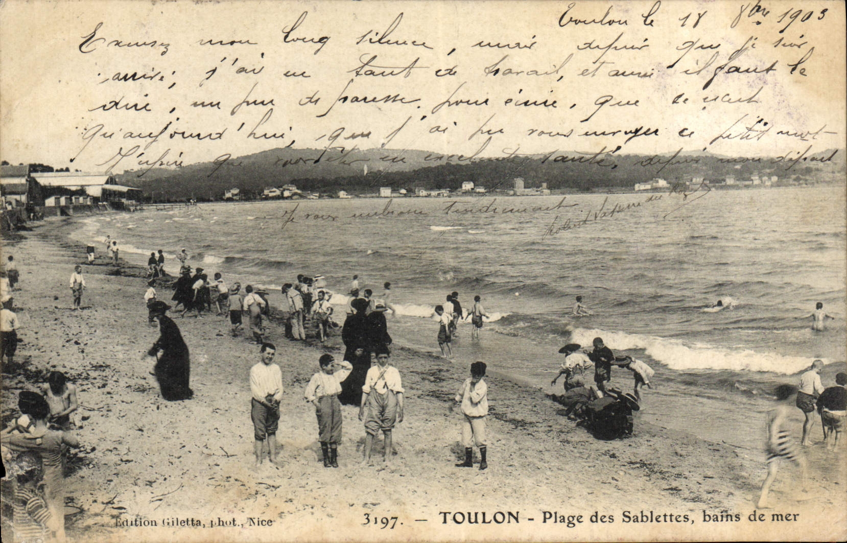CPA Toulon Plage des Sablettes Bains de mer