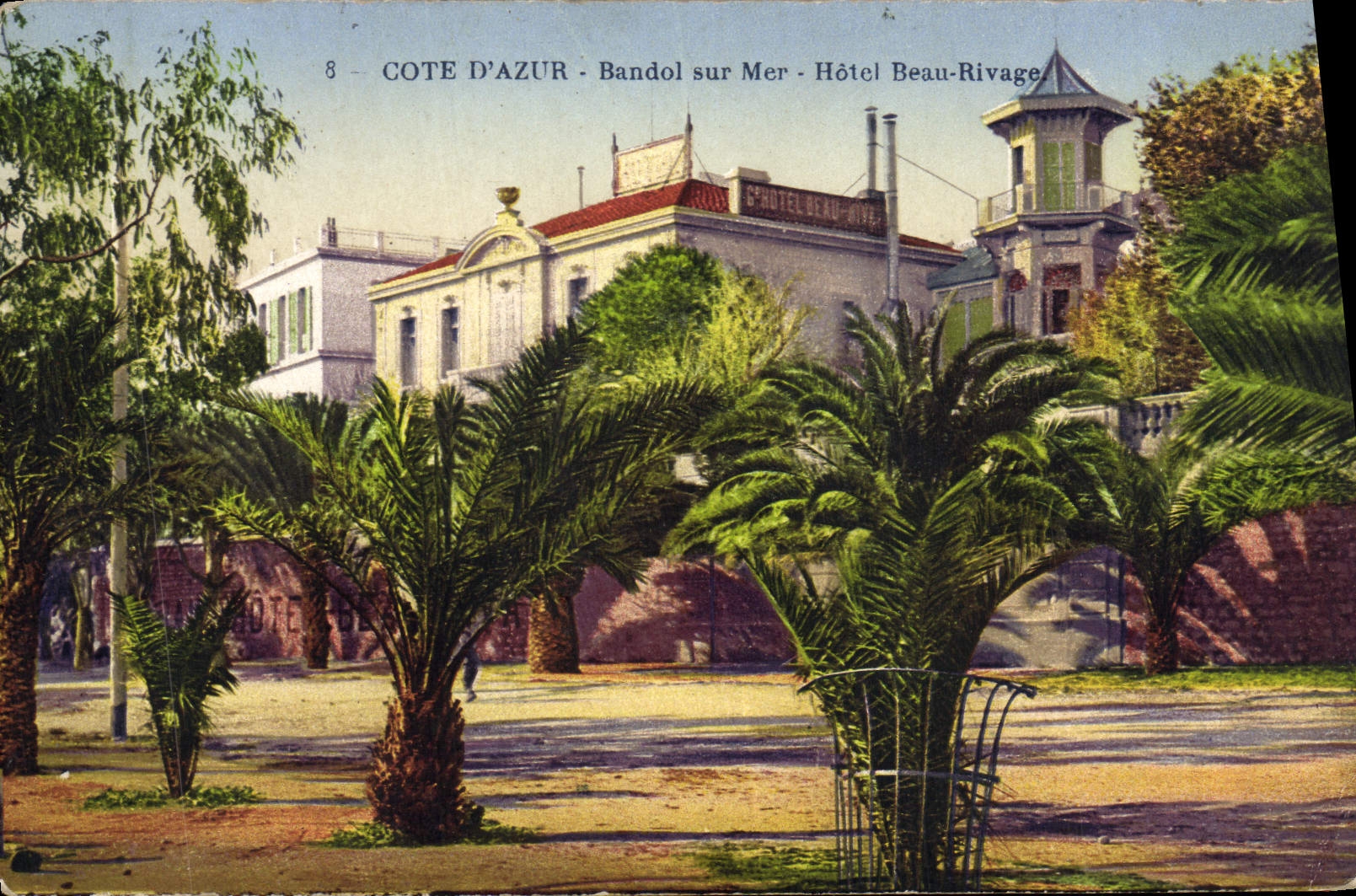 VINTAGE POSTCARD Dimension Of Bandol Azure on Sea Hotel Beautiful shore