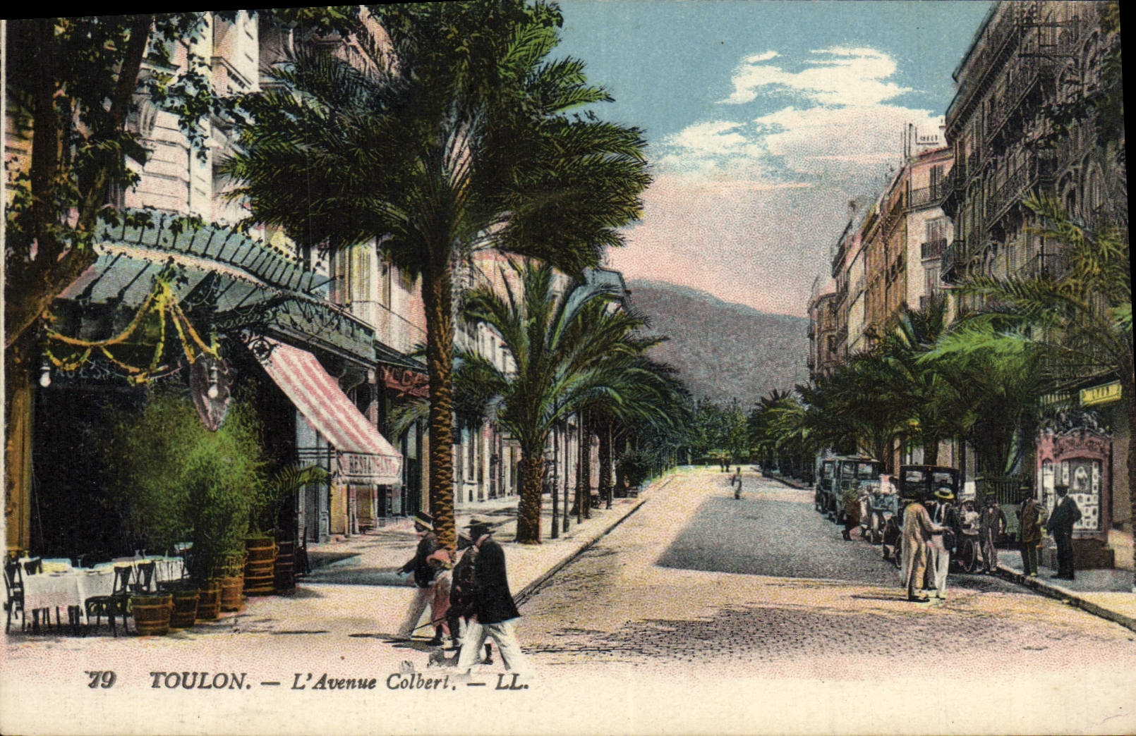 VINTAGE POSTCARD Toulon the Colbert Avenue