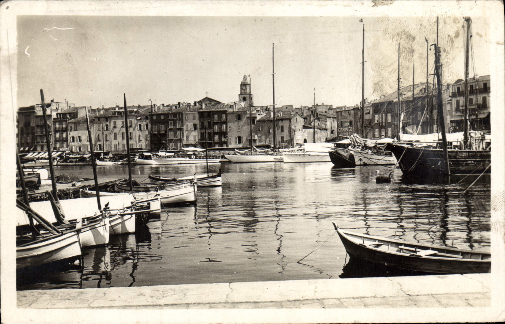 VINTAGE POSTCARD Holy Tropez the Port Boats