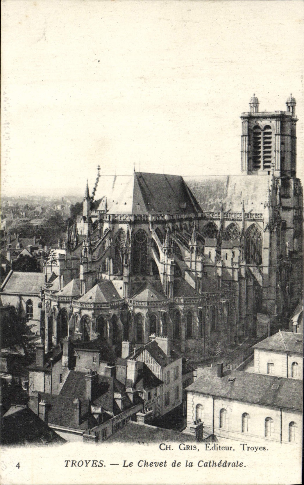 CPA Troyes Le Chevet De La Cathedrale