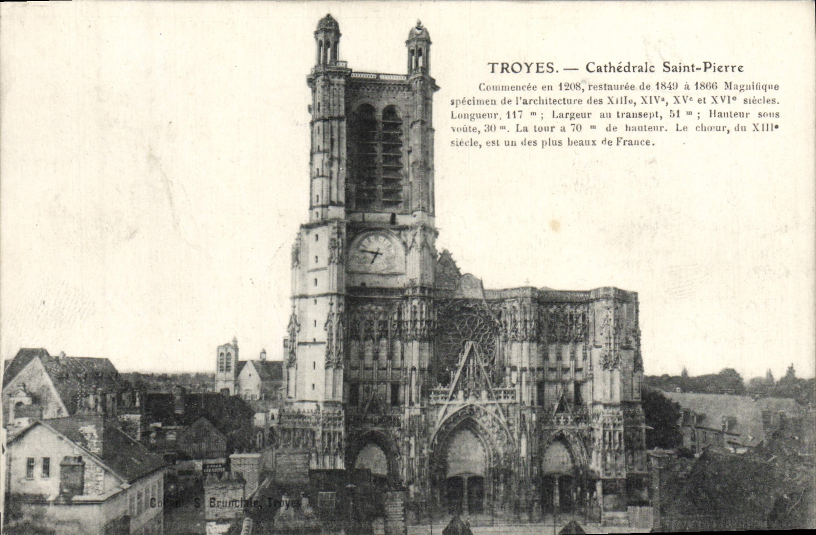CPA Troyes Cathedrale Saint Pierre