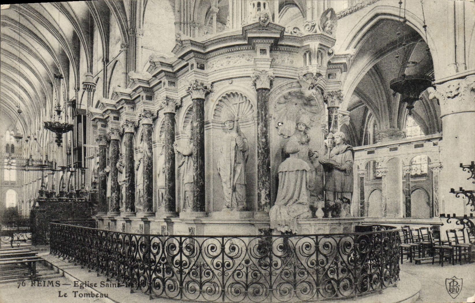 VINTAGE POSTCARD Rheims Church the Tomb