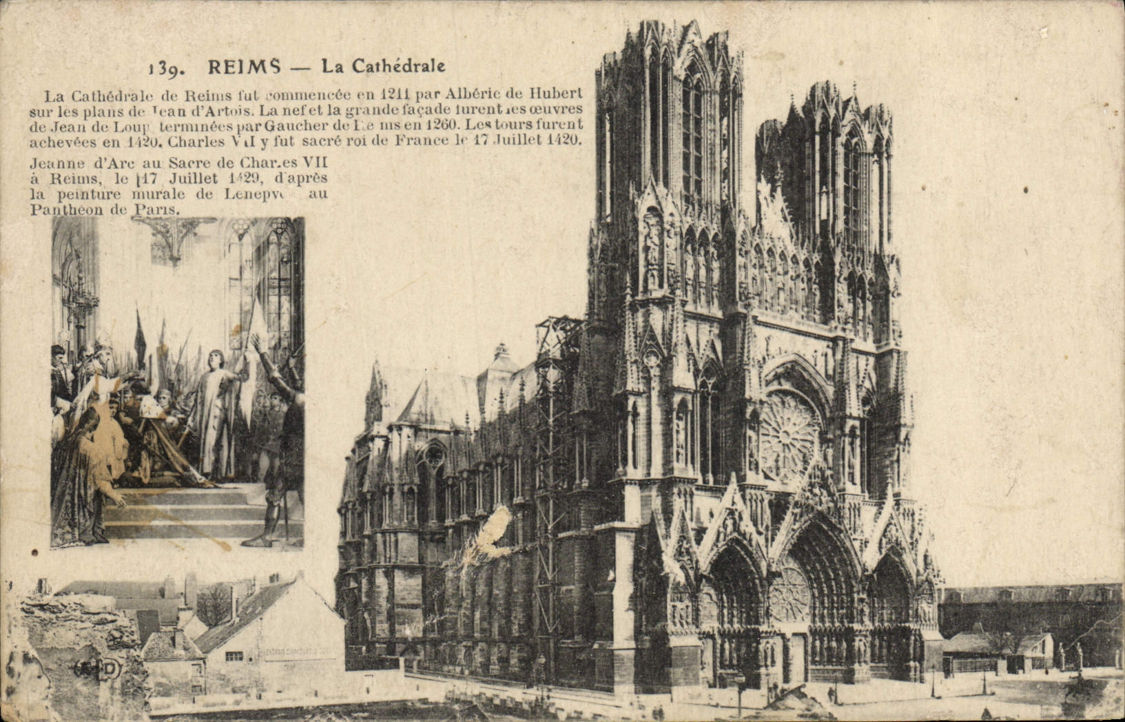 CPA Reims La Cathderale Jeanne d'Arc