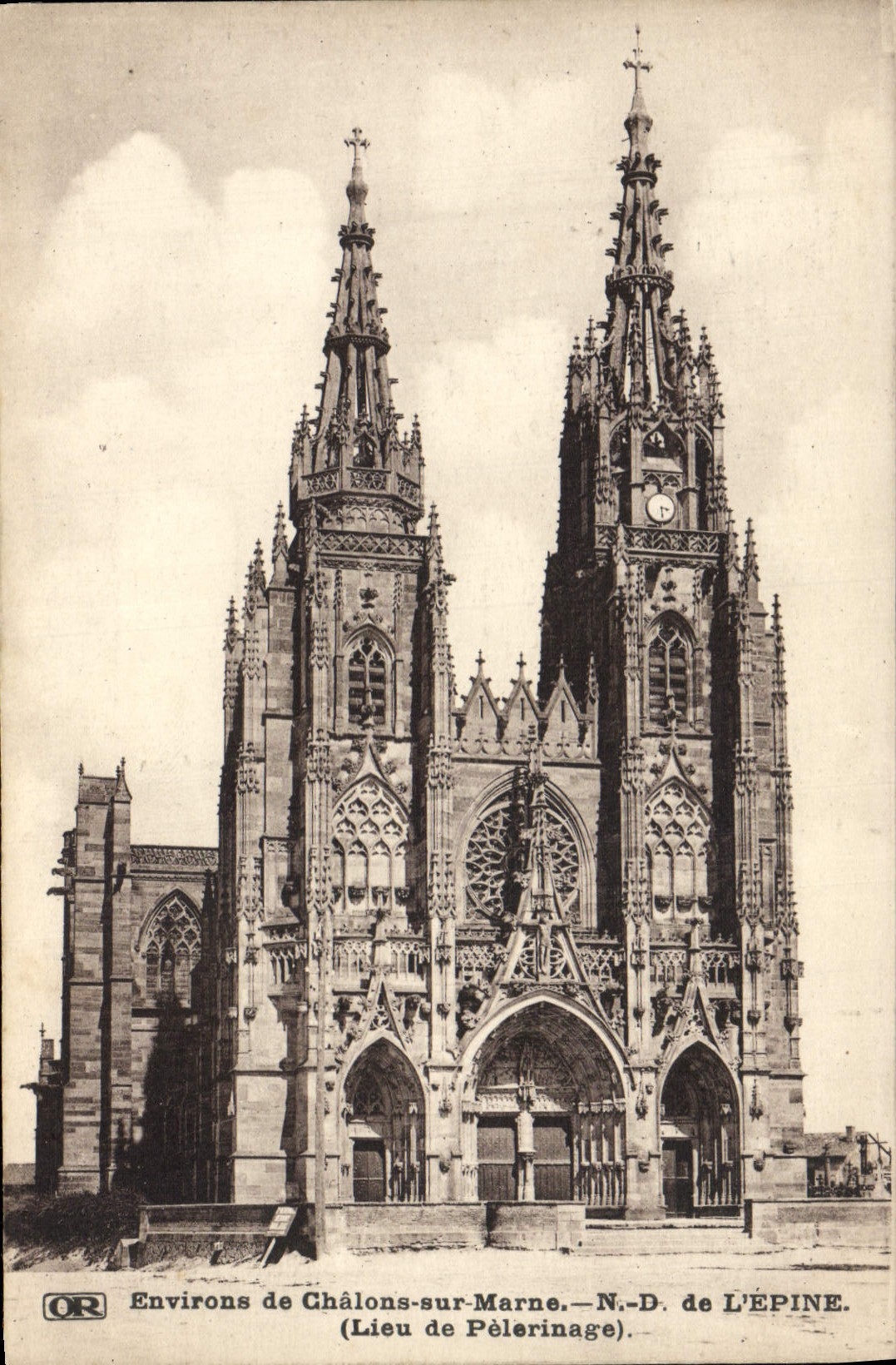 VINTAGE POSTCARD Surroundings of Trawl-nets On the Marne ND of the Spine Place of pilgrimage