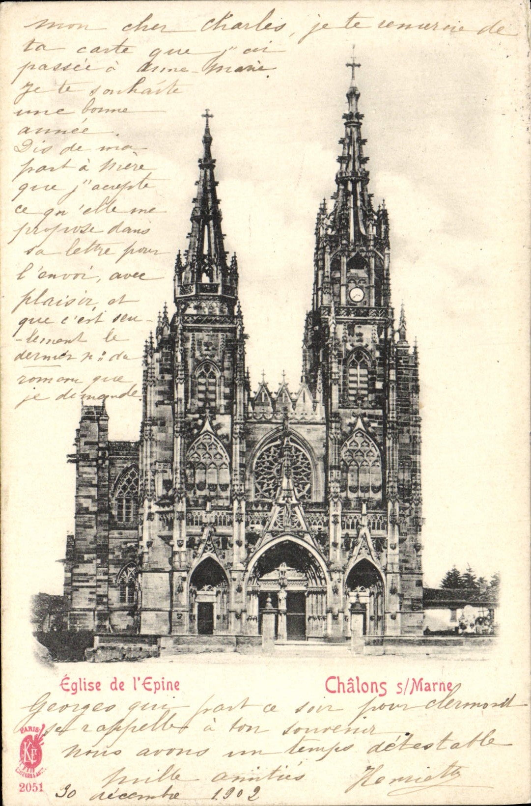 VINTAGE POSTCARD Catherale Of the Spine Trawl-nets on the Marne