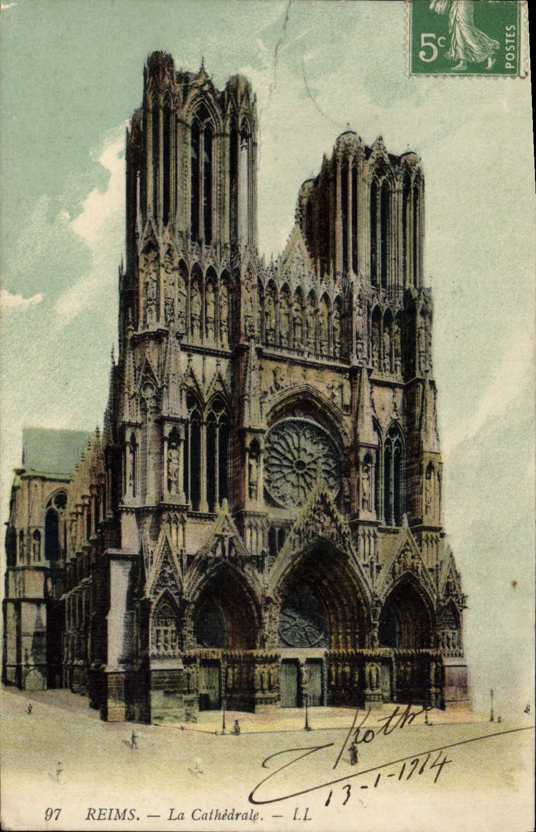 CPA Reims La Cathedrale