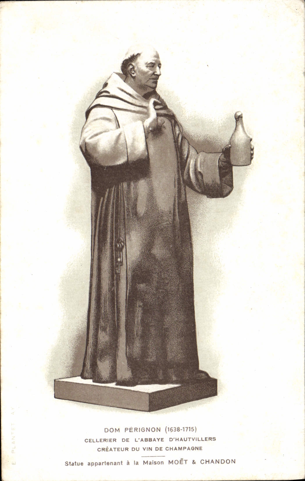 CPA Dom Perignon Cellerier de l'abbaye d'Hautvillers Createur du vin de Champagne
