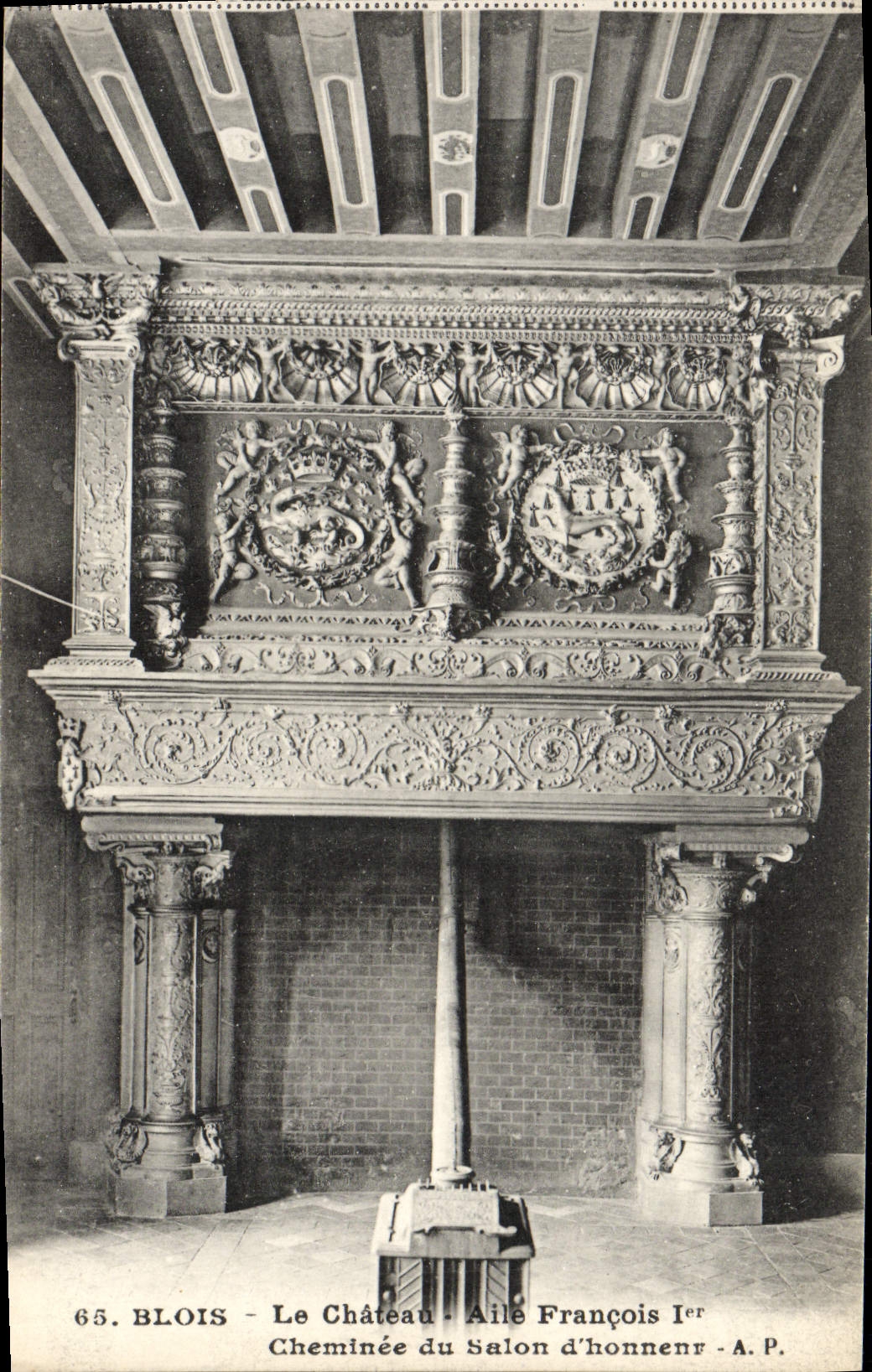 CPA Blois Le Chateau Aile Francois 1er Cheminee du salon d'honneur