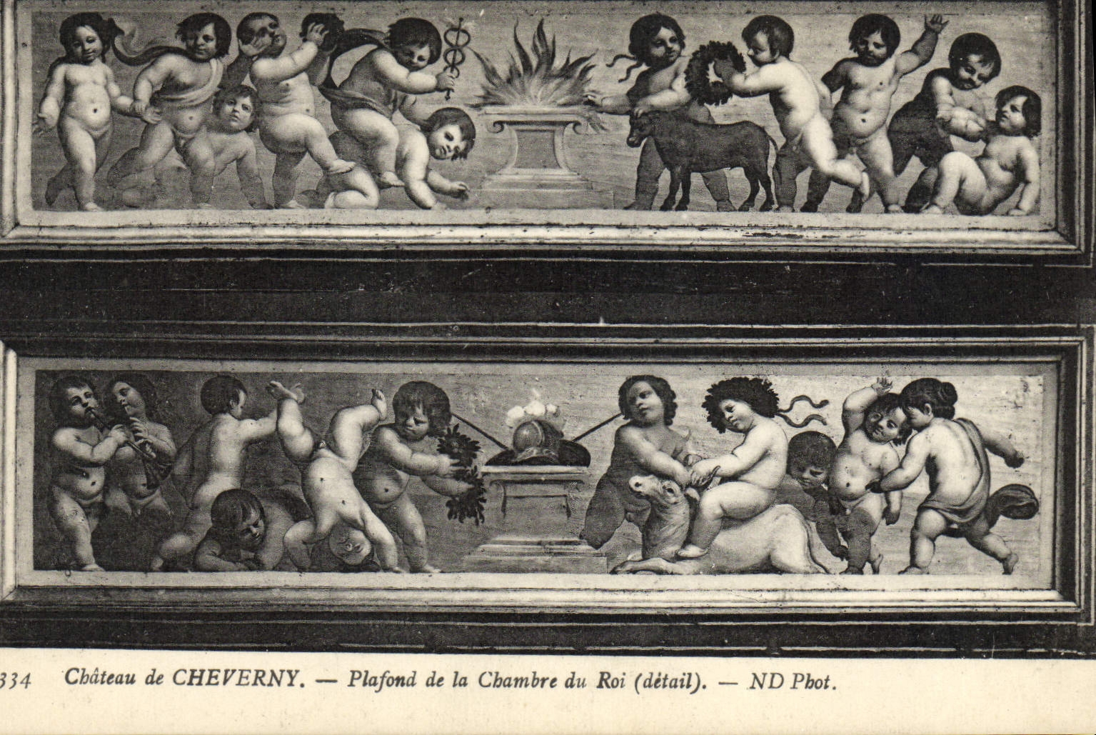 CPA Cheverny Plafond De La Chambre Du Roi Detail Chateau