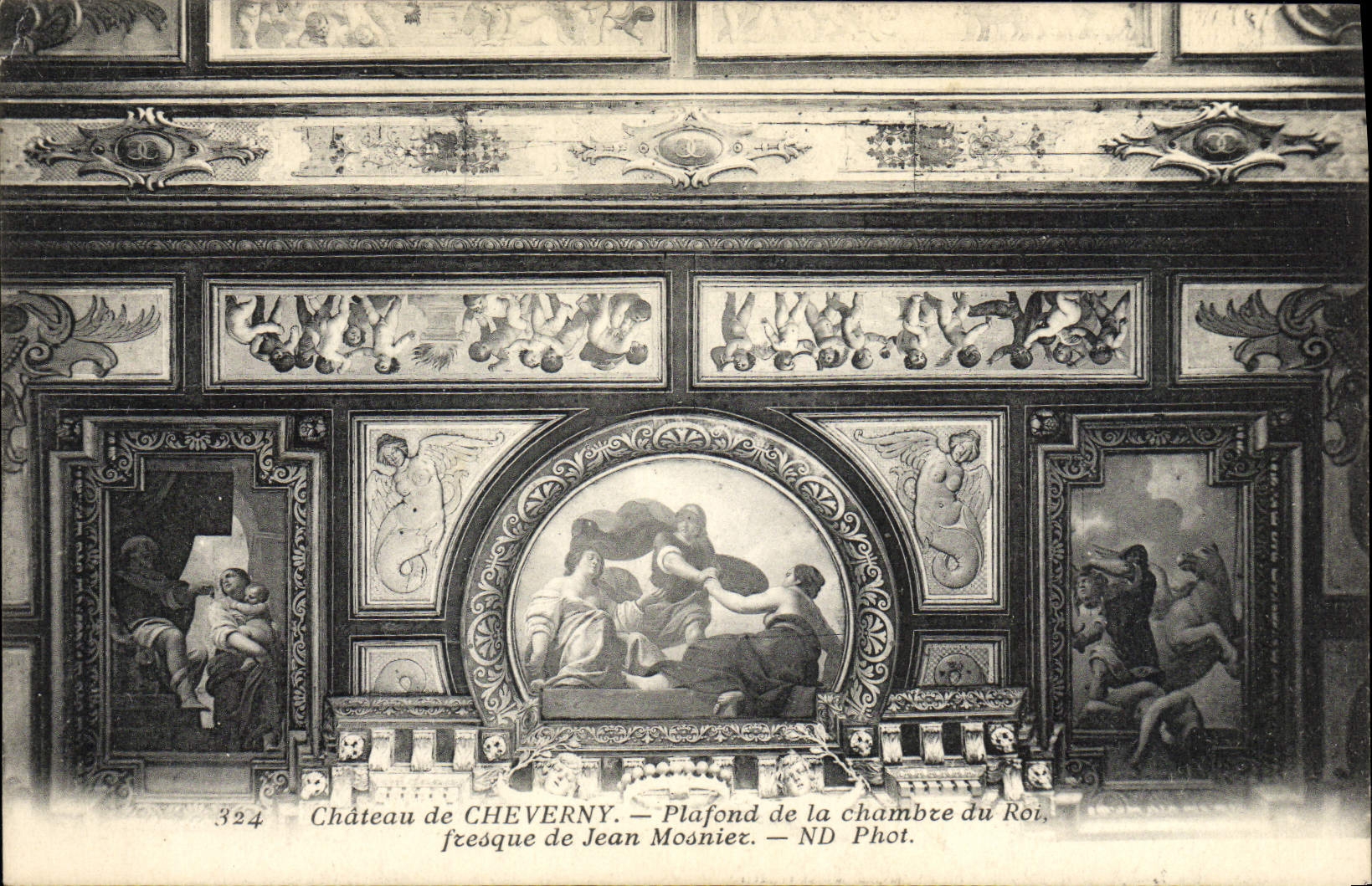 CPA Cheverny Plafond De La Chambre Du Roi Fresque de Jean Mosnier