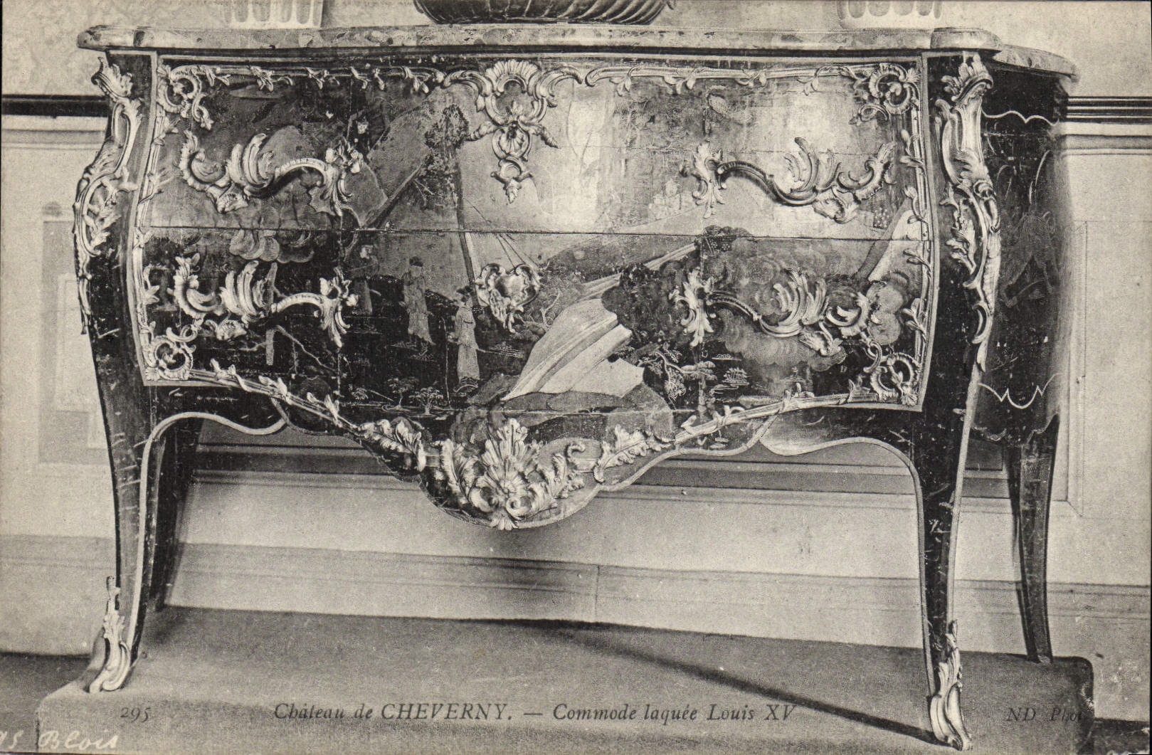 POSTAL Cheverny conveniente Laquee Louis de la VENDIMIA XV