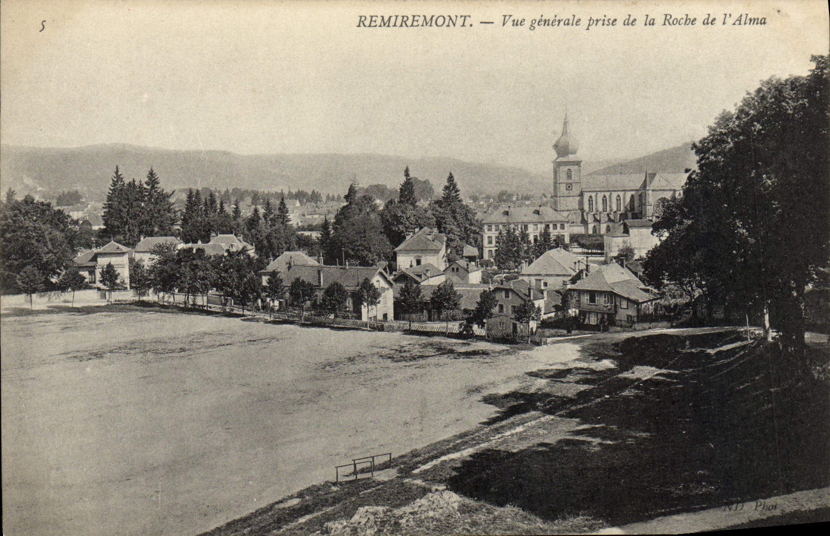 CPA Remiremont Vue Generale Prise De La Roche De I'Alma