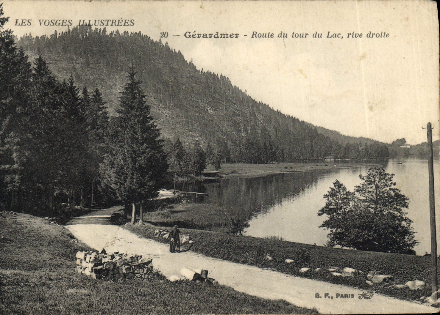 CPA Gerardmer Route Du Tour Du Lac Rive Droilte