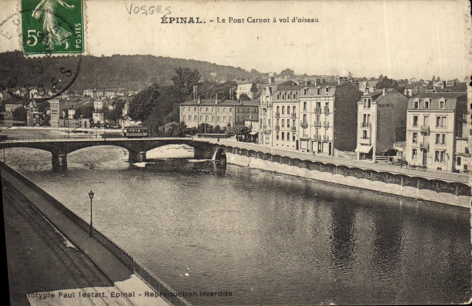 CPA Epinal Le Pont Carnot A Vol Doiseau