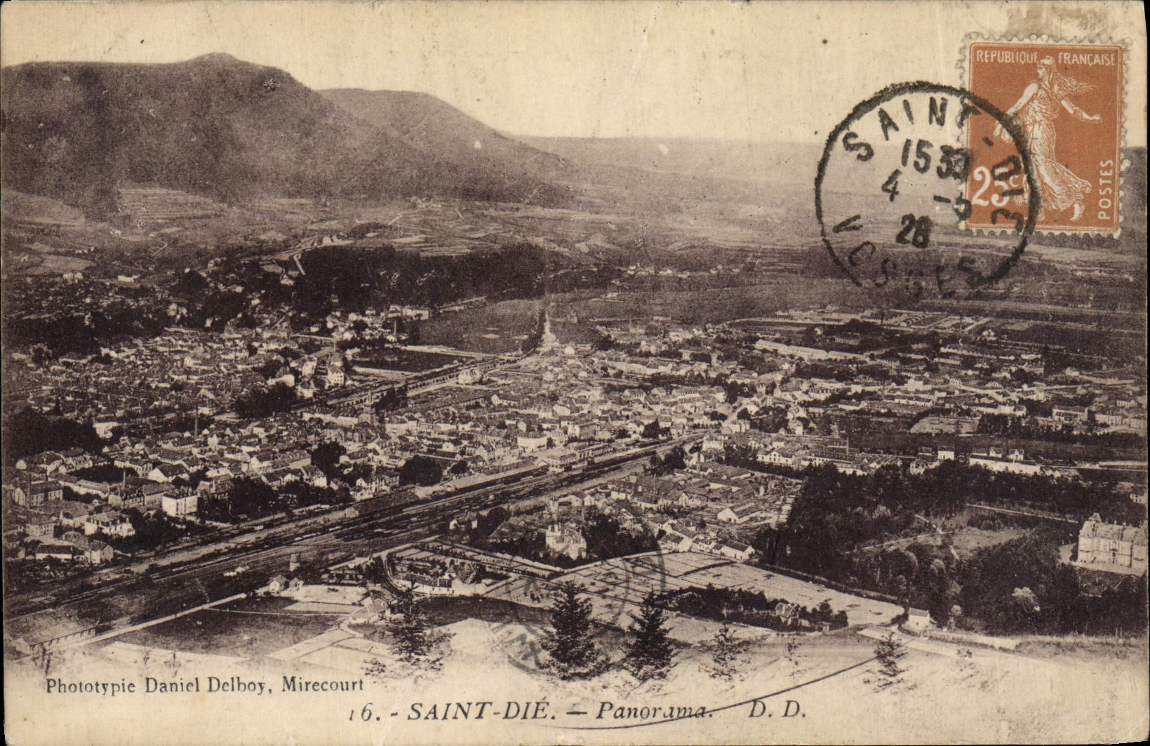 CPA Saint Die Panorama