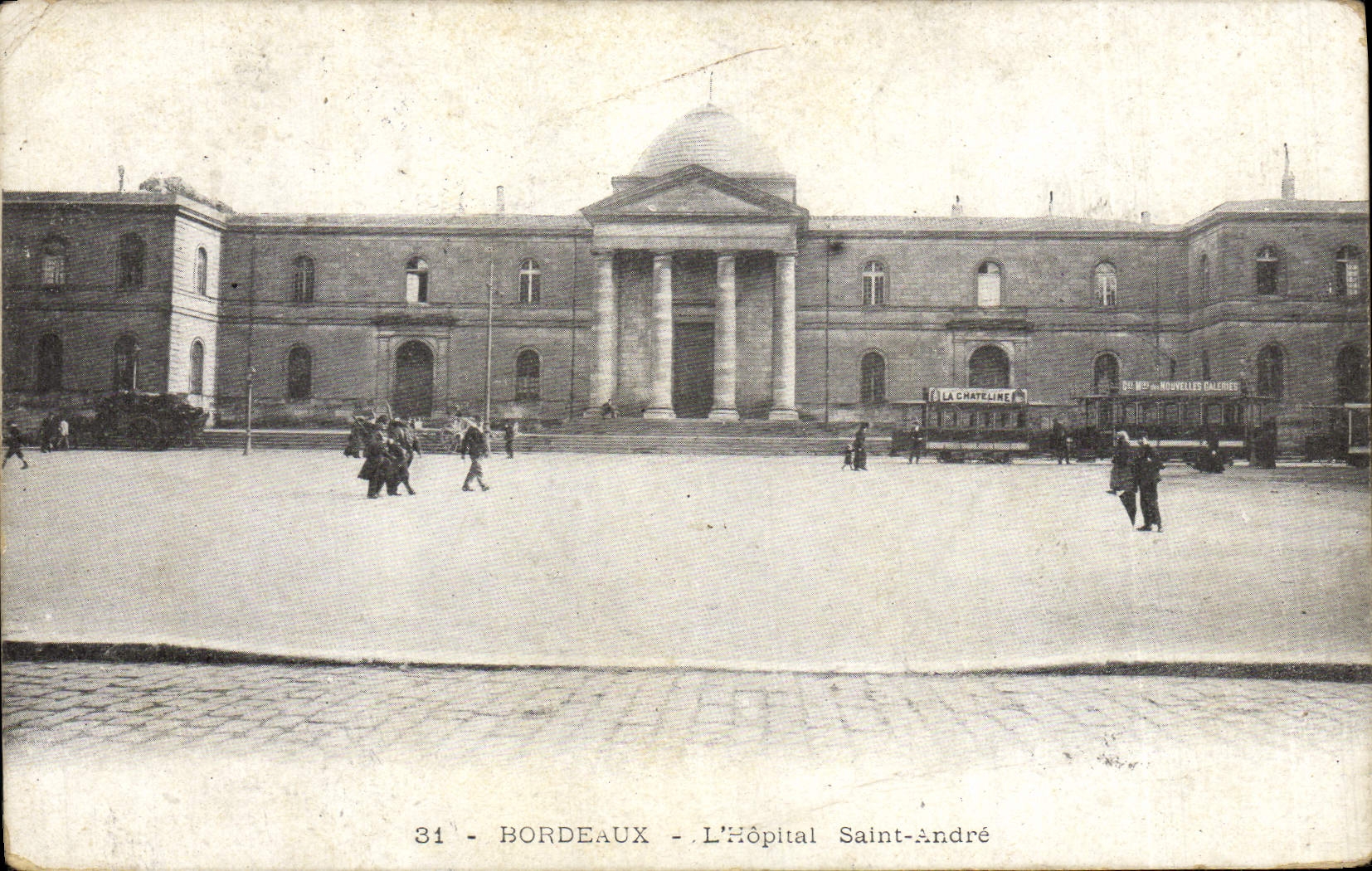 VINTAGE POSTCARD Bordeaux the Holy Hospital Andre
