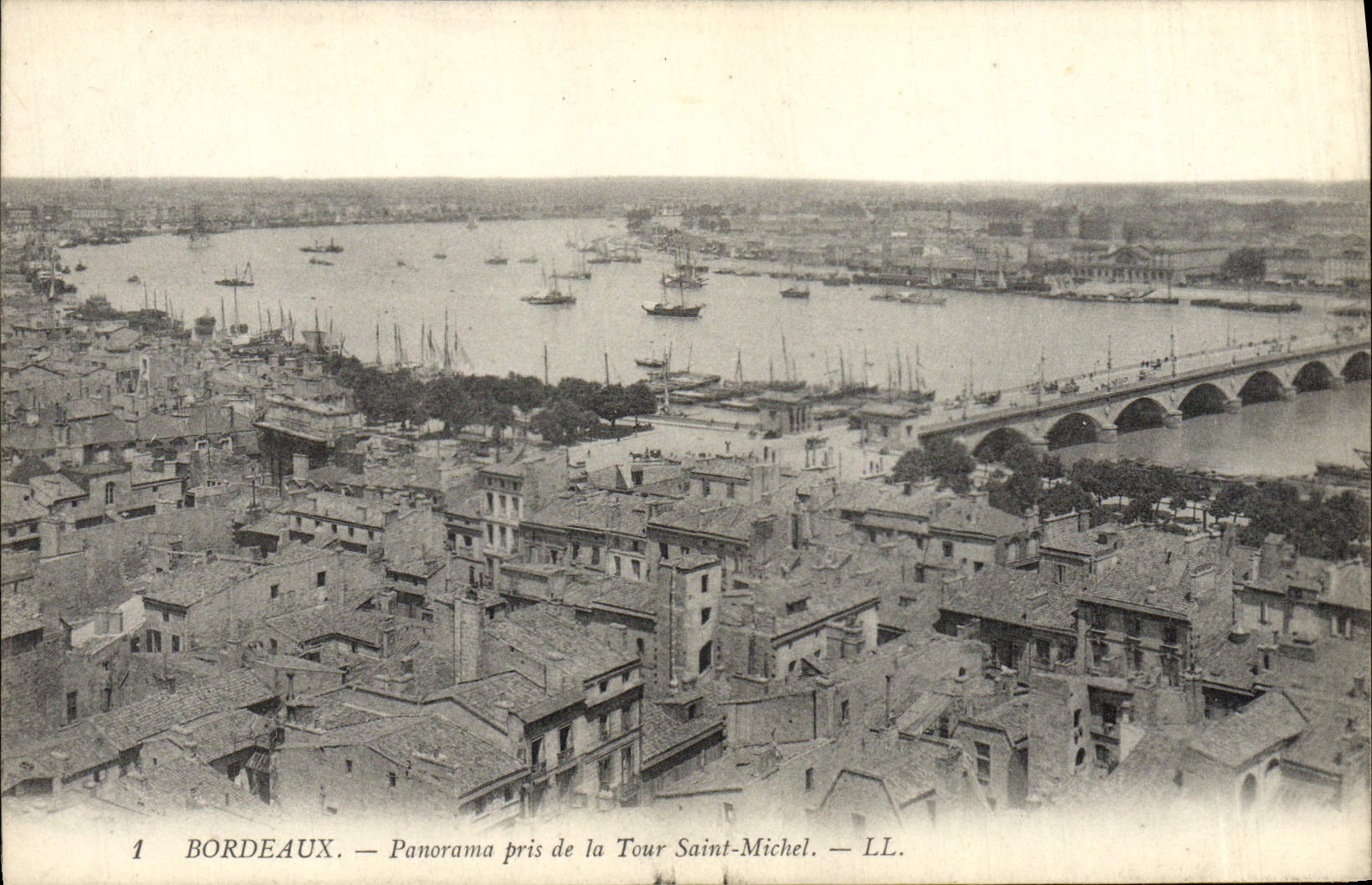 CPA Bordeaux Panorama Prise De La Tour Saint Michel