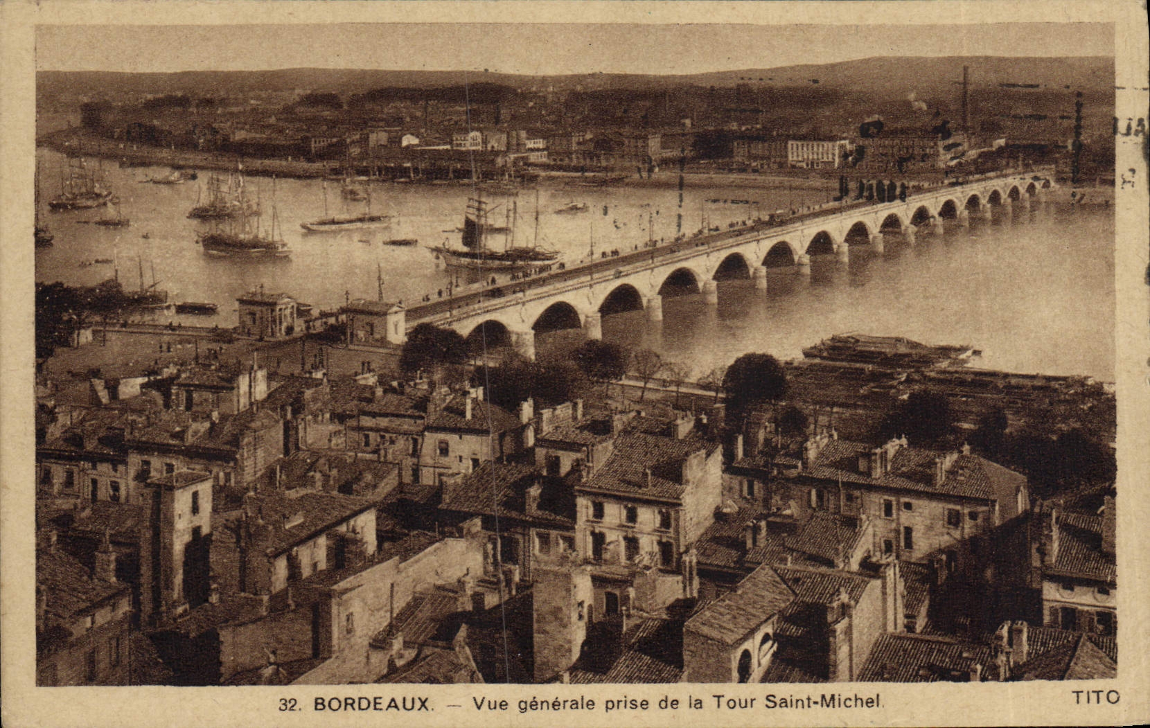 CPA Bordeaux Vue Generale Prise De La Tour Saint Michel