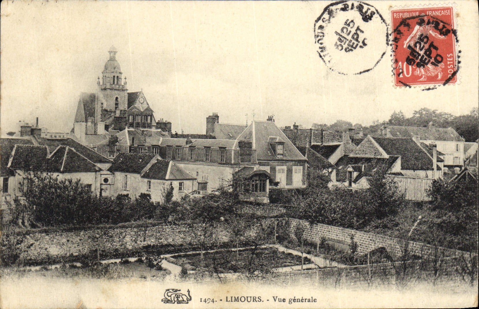 VINTAGE POSTCARD Limours View
